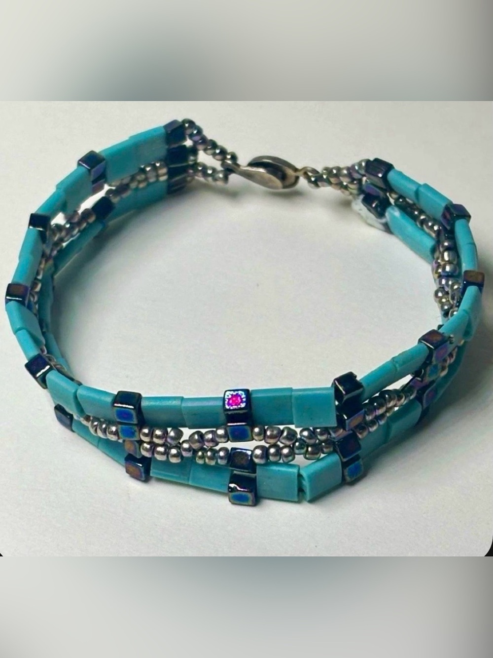 Turquoise Multi-Strand Beaded Bracelet - Teng Yue